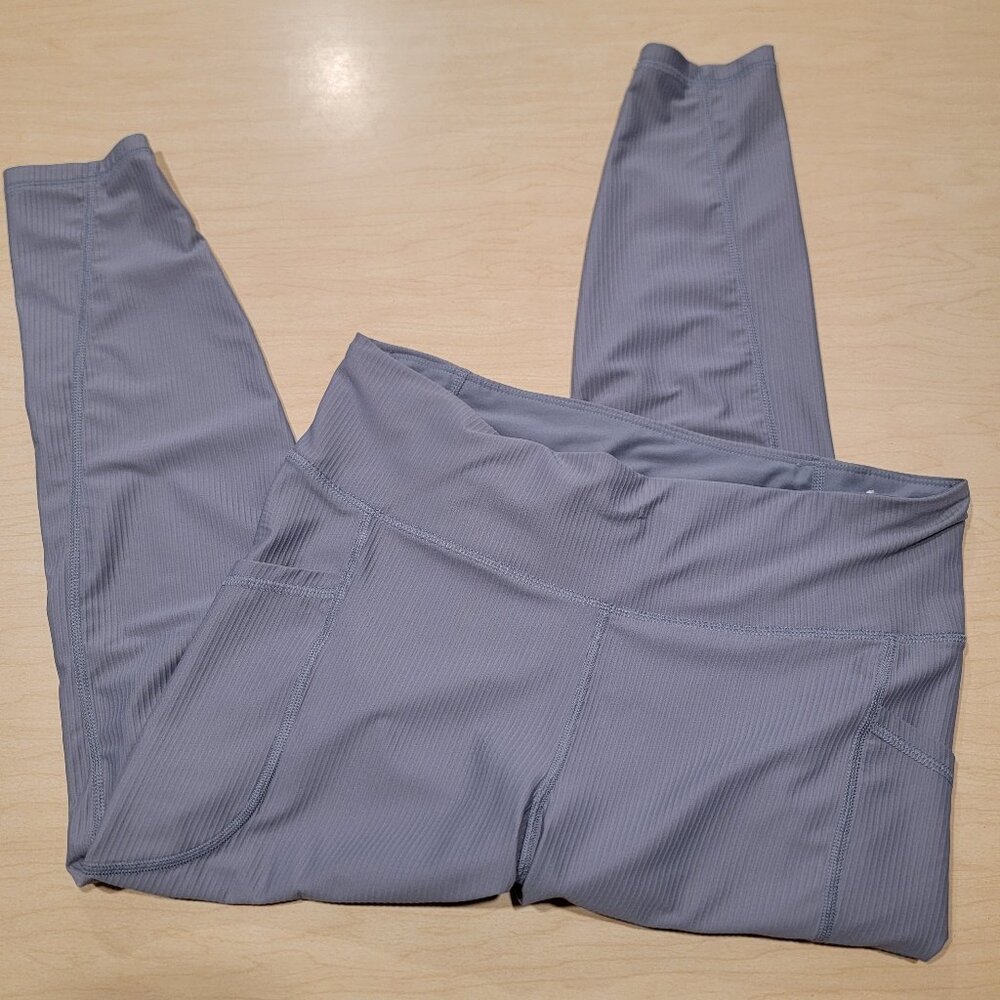 Old Navy High Rise Gray Active PowerPoint Leggings Go-Dry XL